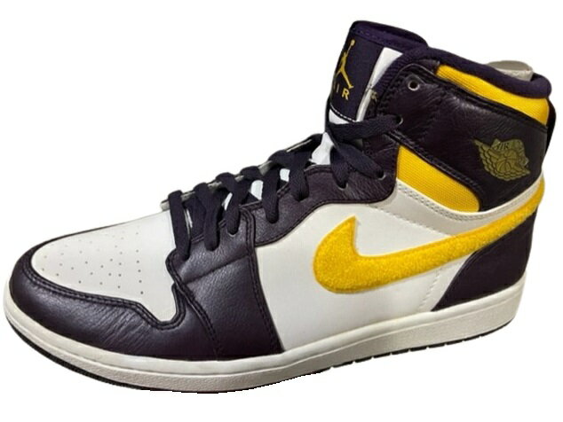 乐天商城 - 【2009 NIKE AIR JORDAN 1 Retro High Strap Grand Purple/Varsity Maize/ナイキ エアジョーダン1 レトロ ハイ ストラップ グランド パープル/バーシティ メイズ/レイカーズ/342132 571/スニーカー/シューズ/メンズ/サイズUS12 (30cm) 】