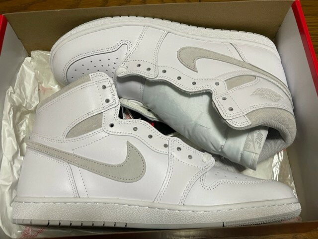 【NIKE AIR JORDAN 1 HIGH HI 85/ナイキ エアジョーダン1 ハイ 85/NEUTRAL GREY/ニュートラルグレー ホワイト/BQ4422 100/スニーカー/シューズ/メンズ/サイズUS11 (29cm) 】