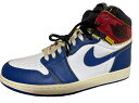 【NIKE AIR JORDAN 1 RETRO HI HIGH NRG UNION/ナイキ エアジョーダン1レトロ ハイ ユニオン/White/Storm B...