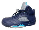 【2015 NIKE AIR JORDAN 5 RETRO AJ5/ナイキ エアジョーダン 5 レトロ/ミッドナイト ネイビー/ターコイズ ブルー-ホワイト/HORNETS MIDNIGHT NAVY/136027-405/スニーカー/シューズ/メンズ/サイズUS11 (29cm) 】