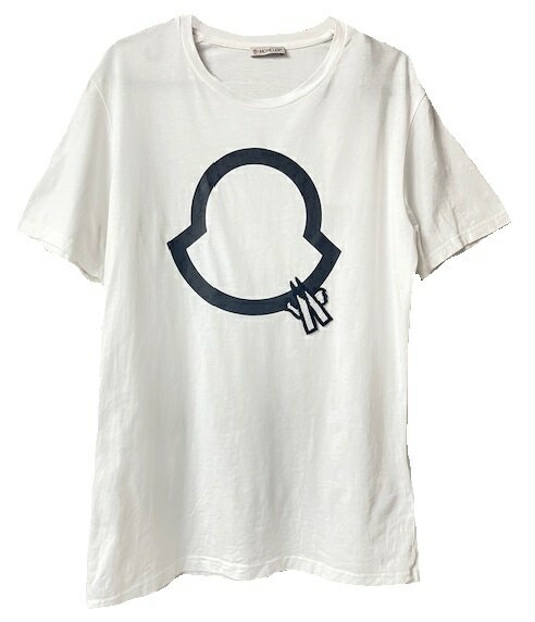 【MONCLER/モンクレール/T-SHIRT GIROCOLLO/ビーズ刺繍ロゴ Tシャツ/半袖Tシャツ/TEE/クルーネック/レディース/2020SS/春夏/033/ホワイト系/白/WHITE/サイズS/F1-093-8C75610-V8094】