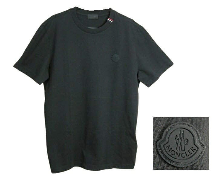 Rakuten - 【MONCLER/モンクレール/SS T-SHIRT/ロゴワッペンTシャツ/TEE/半袖T/ロゴT/カットソー/メンズ/2024-2025AW/秋冬/999/ブラック/BLACK/黒/サイズM/K2-091-8C00032-89AYW】