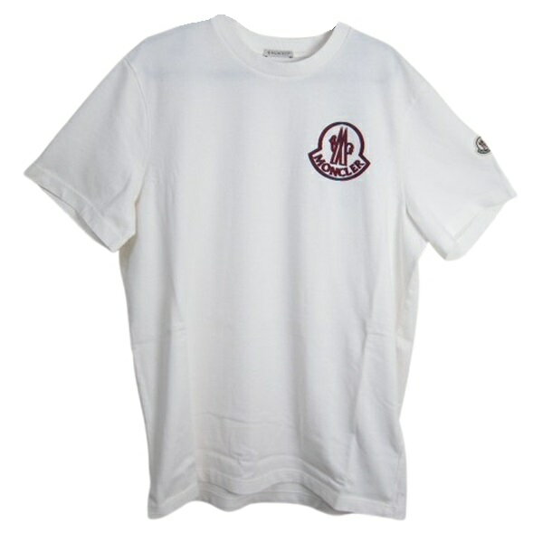 Rakuten - 【MONCLER/モンクレール/SS T-SHIRT/ロゴワッペンTシャツ/TEE/半袖T/ロゴT/カットソー/メンズ/2025-2026AW/秋冬/034/WHITE/ホワイト系/白/サイズXL/K2-091-8C00057-89AZ9】