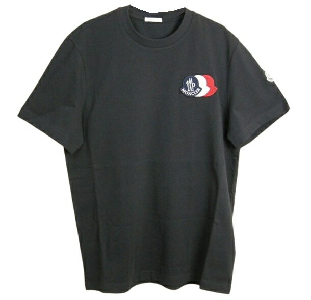 【MONCLER/モンクレール/SS T-SHIRT/3連ロゴワッペンTシャツ/TEE/半袖T/ロゴT/カットソー/メンズ/2025-2026AW/秋冬/778/ダークネイビー系/D.NAVY/紺/サイズL /K2-091-8C00056-89AUG】