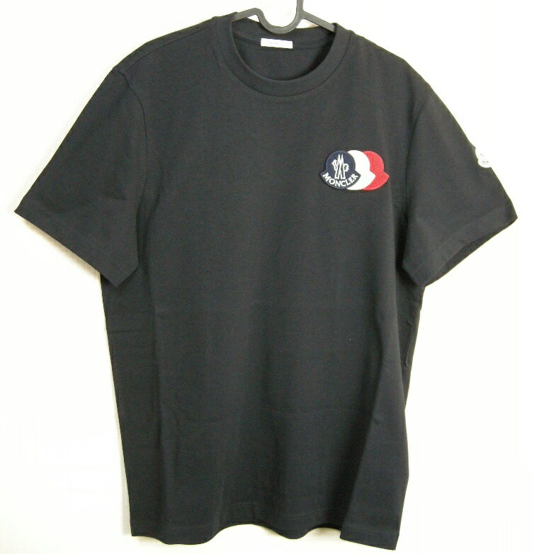 【MONCLER/モンクレール/SS T-SHIRT/3連ロゴワッペンTシャツ/TEE/半袖T/ロゴT/カットソー/メンズ/2025-2026AW/秋冬/778/ダークネイビー系/D.NAVY/紺/サイズL /K2-091-8C00056-89AUG】