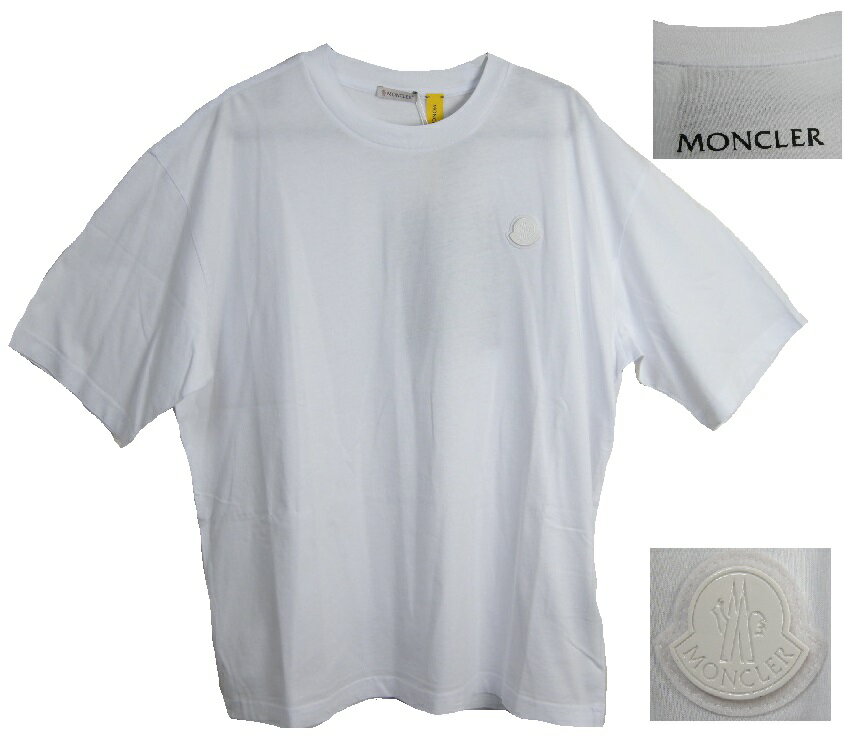 乐天商城 - 【MONCLER/モンクレール/ASAP ROCKY/エイサップロッキー/A$AP ROCKY/GENIUS/ジーニアス/SS T-SHIRT/Tシャツ/TEE/半袖/モノトーン/メンズ/2024-2025AW/秋冬/001/ホワイト/白/WHITE/サイズS/M K2-404-8C00002-89AYW】