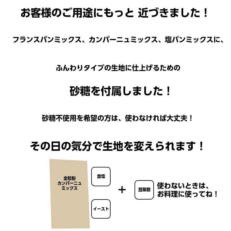 ホームベーカリー用パンミックス 無糖パンミックスフランスパンセット 280g×3袋入 上質ビニール袋製造 オーブン フライパン焼きにも使える食パンミックス 手づりパンミックス 【手作りパン材料】