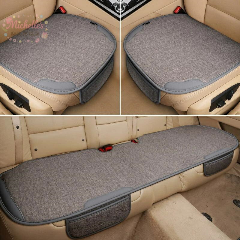 乐天商城 - 【楽天スーパーSALE】車用 シートカバーセット カーシートカバー 座布団 シートクッション 座席シート 3枚セット カー用品 取付簡単 通気 滑り止め 自動車用/普通車など 汎用 車 グッズ カー用品 フリーサイズ 夏 楽天海外通