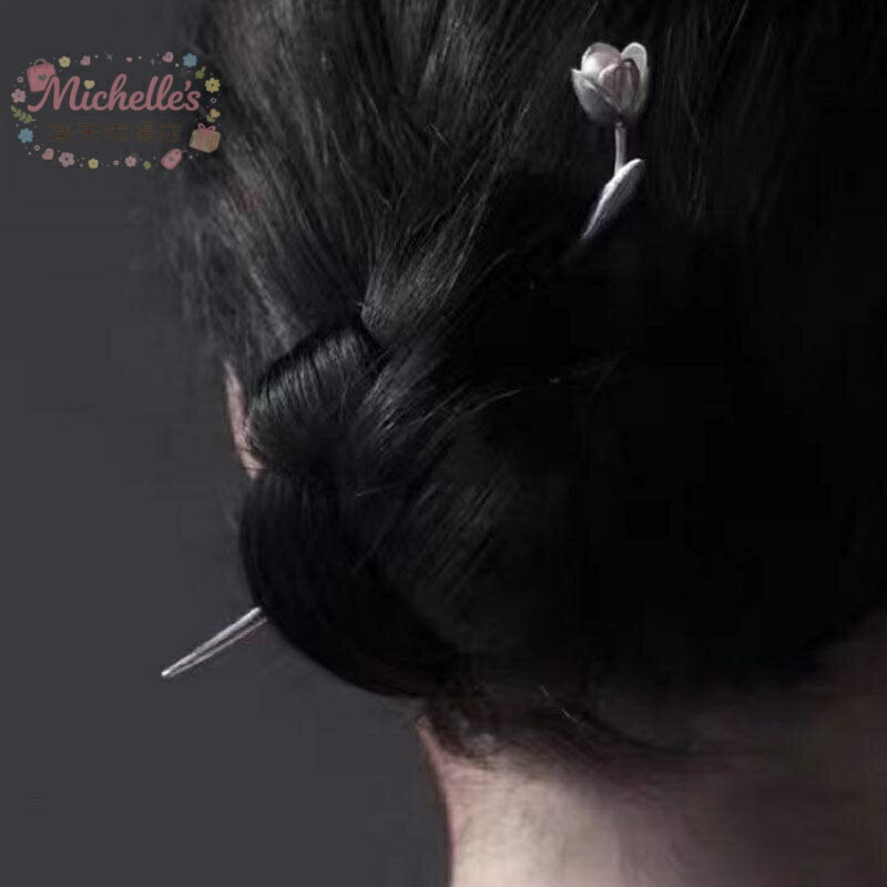 樂天商城 - 【楽天スーパーSALE】ヘアアクセサリー 個性的 シンプル チューリップ フラワー ハンドメイド 簪 ショート メタル 電気メッキ加工 エレガント 上品 クール スタイリッシュ