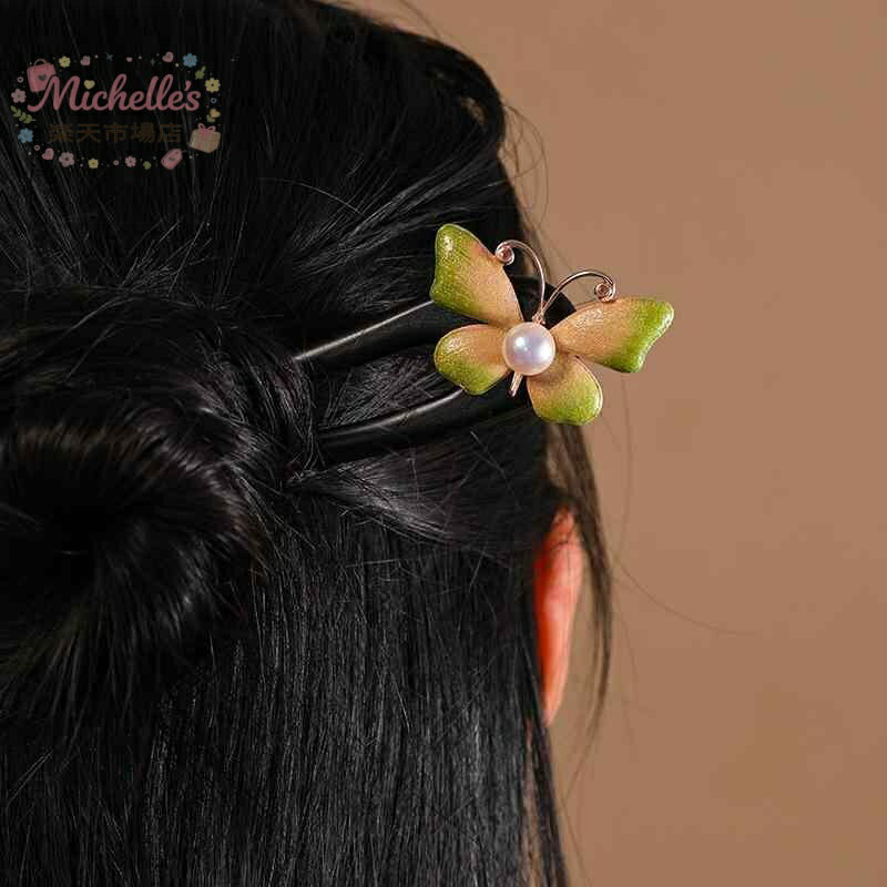 樂天商城 - ヘアアクセサリー レディース 新中国風 古風 白檀 木製 U字かんざし まとめ髪 ヘアスティック 髪飾り 上品 エレガント ドロップ型 アップヘア