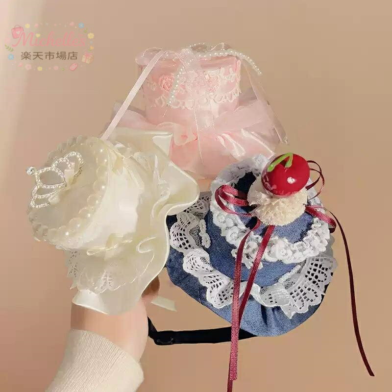 樂天商城 - ヘアアクセサリー レディース かわいい 誕生日 パーティー ヘアバンド 帽子 クリップ 蝶結 リボン フレンチ スイート ピンク ホワイト イエロー 花 王冠 ケーキ おしゃれ 写真映え