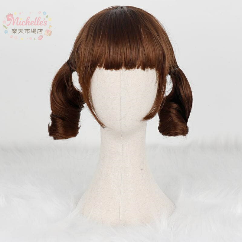 樂天商城 - ウィッグ レディース ハニーブラウン ショートカール ロリータ かわいい スウィートガーリー ナチュラル フルウィッグ デイリー 普段使い 耐熱人工毛