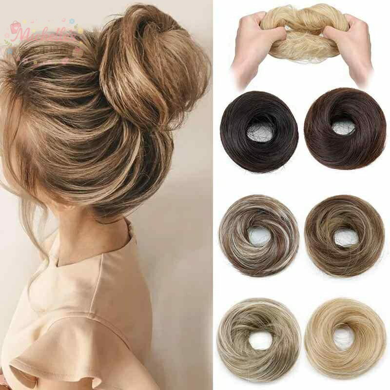 樂天商城 - 付け毛 レディース お団子ウィッグ 簡単 ストレート シニヨン まとめ髪 ズボラ ヘアアレンジ ヘアゴム 手軽 耐熱ファイバー 自然な仕上がり ボリュームアップ