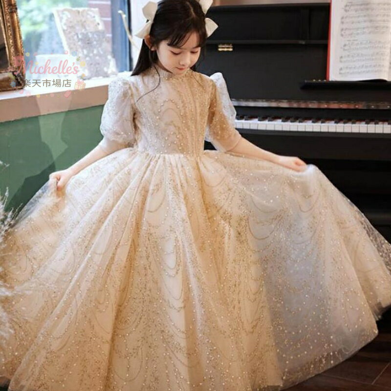 樂天商城 - 子供ドレス ピアノ ドレス 子供 発表会 結婚式 プリンセス ドレスワンピース レース ロング こども 女の子 二次会 入学式 誕生日 可愛い 結婚式/発表会/入園式/七五三/花童 100-160