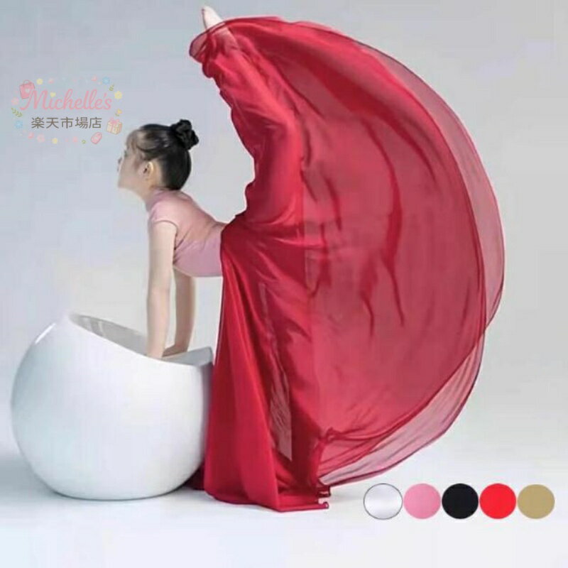 樂天商城 - 子供用 ダンス スカート 女の子 広がる ロング スカート シフォン 飄逸 フレア スカート キッズ ジュニア 古典舞踊 民族ダンス スカート バレエ 社交ダンス 練習着 レッスン着