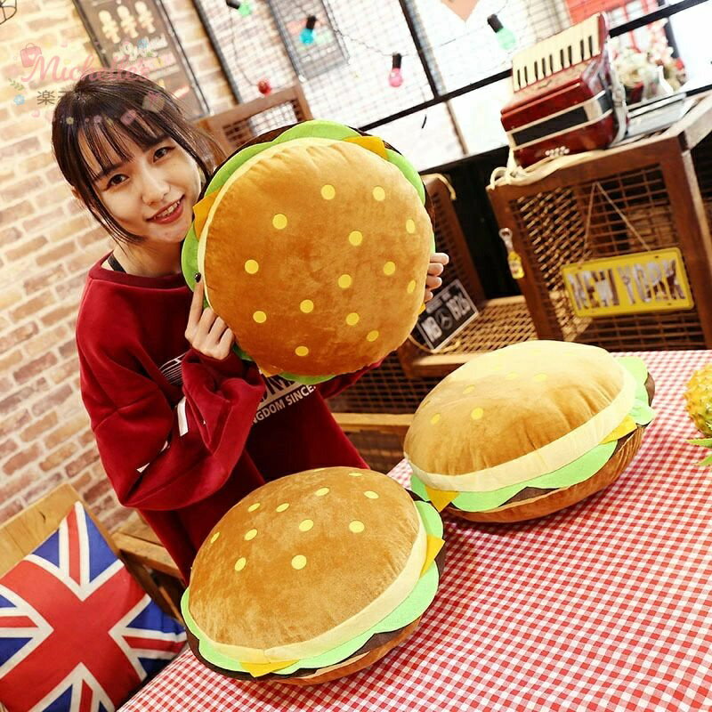 樂天商城 - ぬいぐるみ ハンバーガー抱き枕　プレゼント 面白い お誕生日プレゼント 抱き枕 男の子　女の子　子供　クリスマスプレゼント 彼女 ギフト おもちゃ