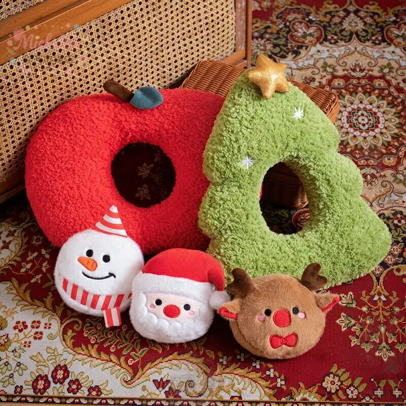 乐天商城 - クリスマスホリデーデコレーション枕クッションぬいぐるみ ぬいぐるみクリスマスツリー、ぬいぐるみクリスマスツリー | かわいいソフトクリスマスぬいぐるみサンタクロースおもちゃ,リビングルーム、ベッドルーム、椅子、ソファ用（42cmと15cmは自由に組み合わせられます）