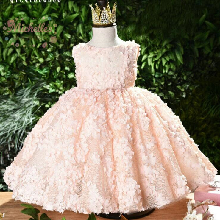 樂天商城 - 【楽天スーパーSALE】フォーマルドレス 子供 花柄 ピンク ドレス ベビードレス ワンピース キッズ 結婚式 子供服 女の子 子供ドレス チュチュスカート キッズ フォーマル 赤ちゃん ベビー 幼児 子供 キッズ かわいい 新生児