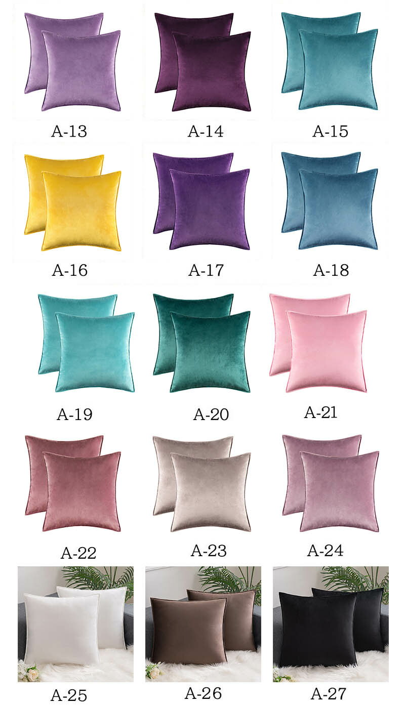 1位入賞クッションカバー ベロア調 洗える 27色 30*50cm、45*45cm、50*50cm、60*60cm 角型 座布団カバー 無地 クッション カバー...