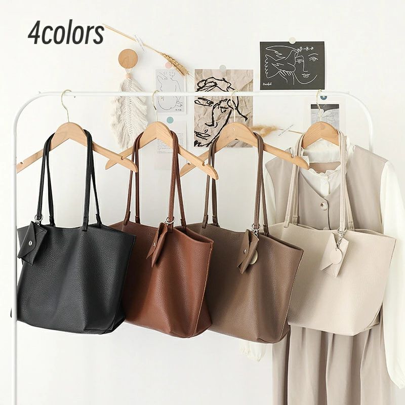 トートバッグ ショルダーバッグ 2way レディース 鞄 通勤用バッグ 肩掛け 手持ち 大容量 軽い 純色 PU..