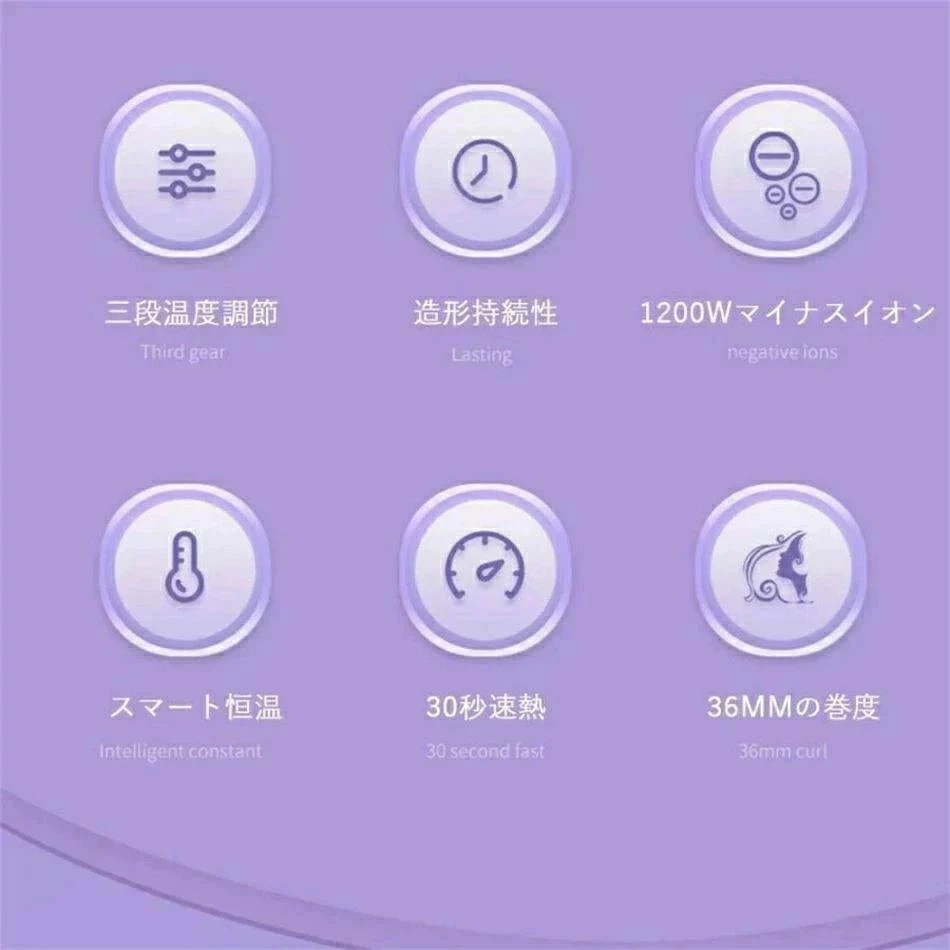 新作 ヘアアイロン ヘアーアイロン カール ウェーブアイロン 急速加熱 温度調整可能 160℃～200℃ 千万級マイナスイオン 秋冬 初心者向け プレゼント