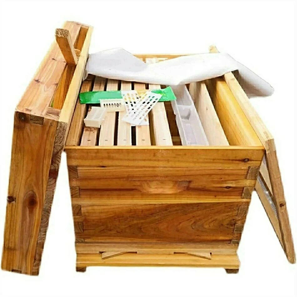 巣箱 養蜂箱養蜂器具蜂蜜蜂の巣箱 ミツバチ セット蜜蜂巣箱7/ 10フレーム 蜜蜂の巣箱と道具 蜂蜜キーパ..