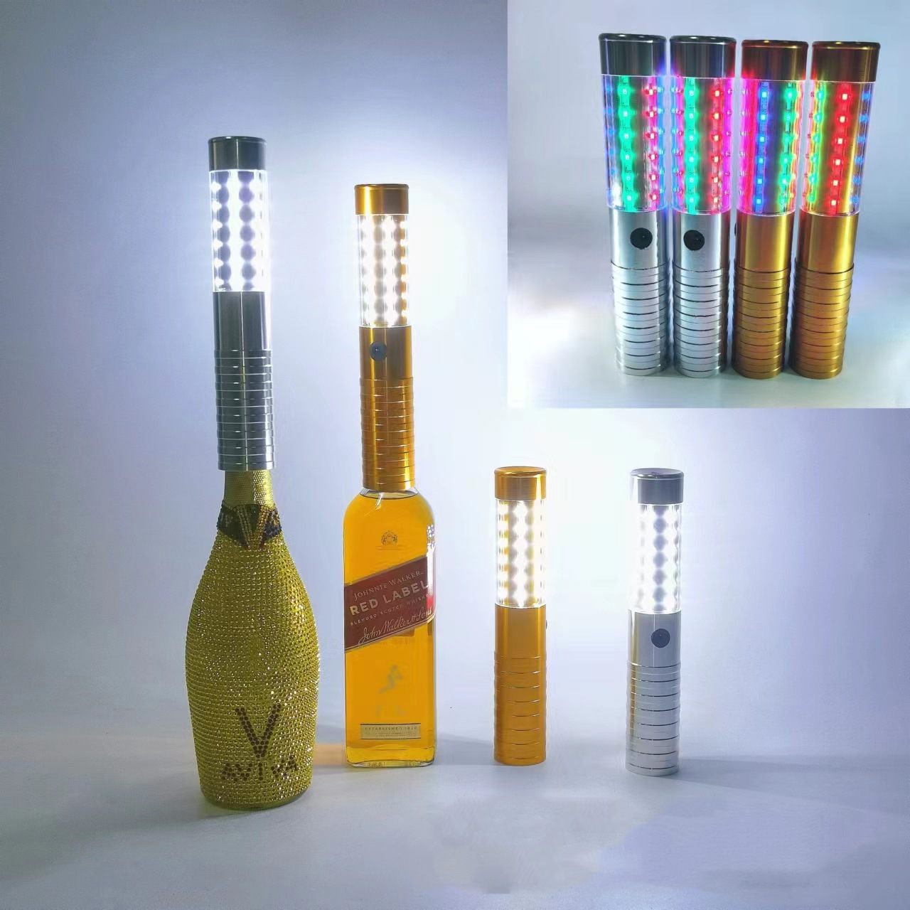 ＼／LEDストロボバトンライト LEDフラッシュスティック シャンパンボトルライト 充電式 超明るい 応援..