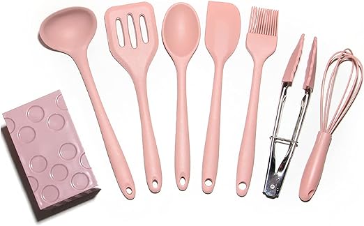 8具セット 調理器具 耐熱 耐久性キッチンツール用品 スパチュラ フライ返し トング 泡立て器 おたま 耐..