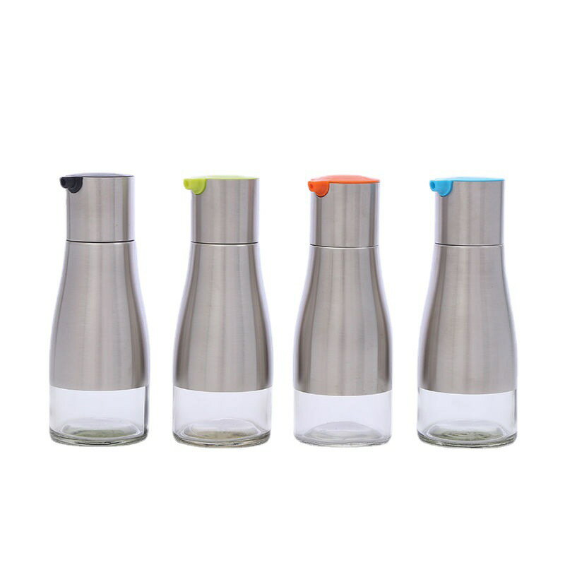 4個耐熱 調味料入れ 醤油さしオイルボトル 家庭キッチン用調味料 容器オリーブオイル漏れ防止 キッチン..