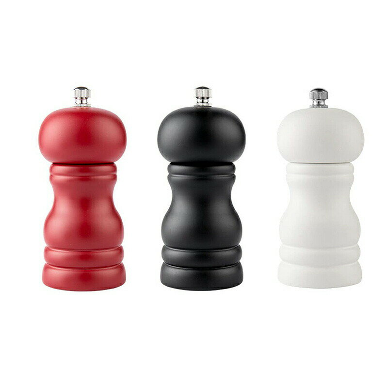 3本セット ミニ木製ペッパーミル 塩胡椒 ミル 手動 詰め替え可能 天然木 結晶塩 岩塩 香辛料 調味料ミル 操作簡単 天然 無垢材 セラミック スパイス 調味料用 キッチン用品