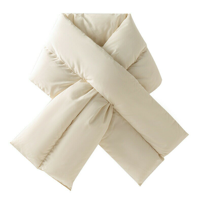 レディース 冬用 保温スカーフ シルクコットン 詰め物 パファースカーフ 無地 ネックウォーマー 日常生活 アウトドア用 ファッショナブルで軽い高級レディーススカーフ、高級韓国スタイル、防風、多用途、シンプルなネックスカーフ