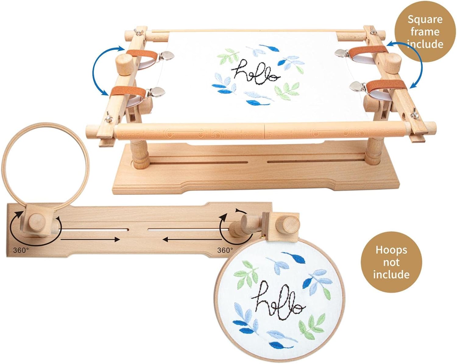 調節可能な刺しゅうスタンド - 刺繍フープ スタンド回転クロス ステッチ スタンド | ハンズフリー クロ..