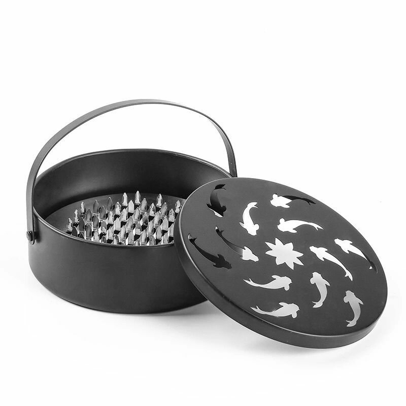 蚊取り線香 フレームスタンド 家庭用 ピクニック用 蚊香炉 ラック バーナー 鉄 メタルコイルケース ト..