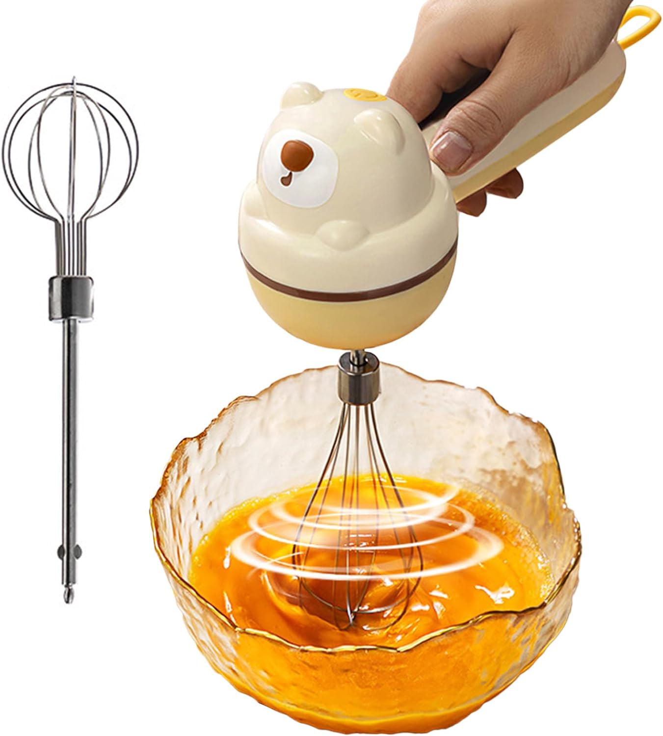 ハンドミキサー 電動電動泡立て器 快適なグリップ 使いやすい ハンドヘルドエッグビーター コードレス ..