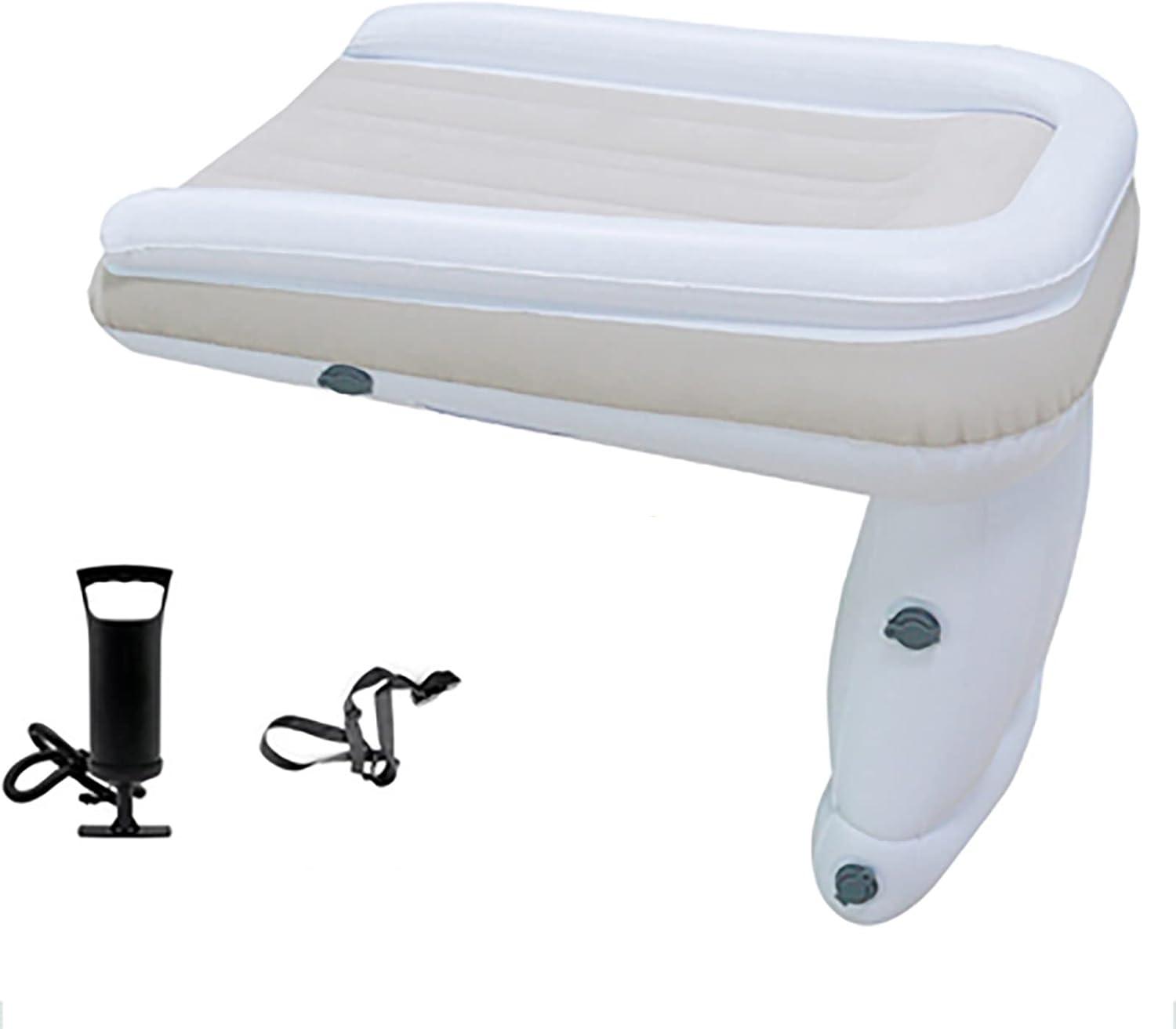 幼児用インフレータブル飛行機ベッド、カーエアマットレス後部座席、インフレータブル飛行機ベビートラベルベッド、トートバッグとハーネス付きキッズ飛行機ベッド(3)