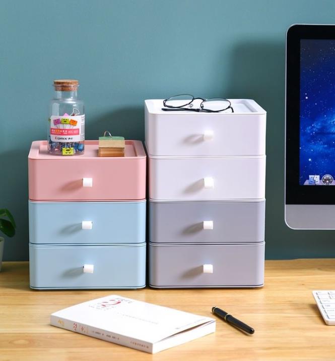 収納ボックス 2段セット 引き出し 卓上収納 ケース 小物収納 化粧品 文房具 収納