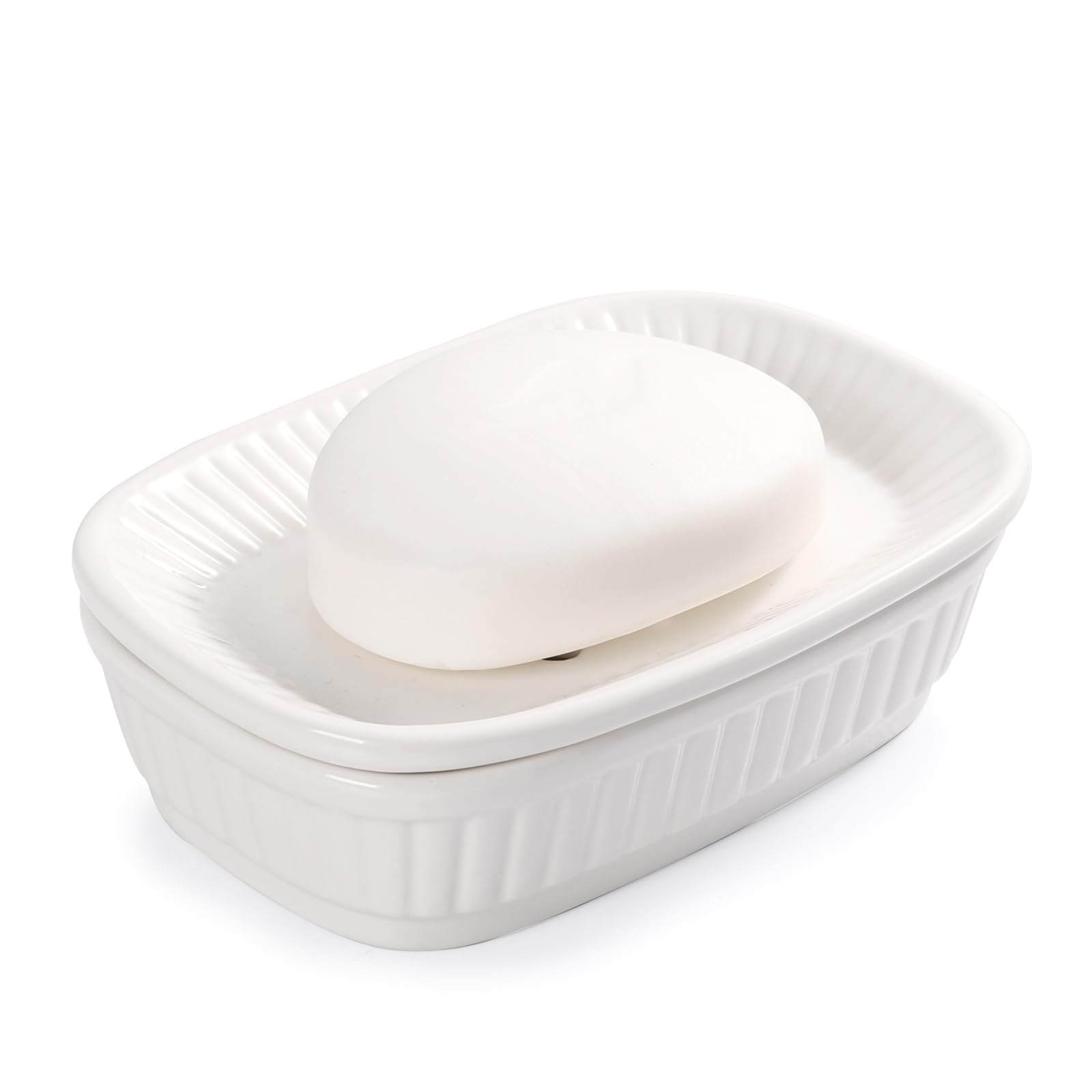 ソープディッシュ おしゃれ石鹸置き せっけんトレー 陶器 石鹸置き お風呂 バス用品 浴室 洗面台などに..