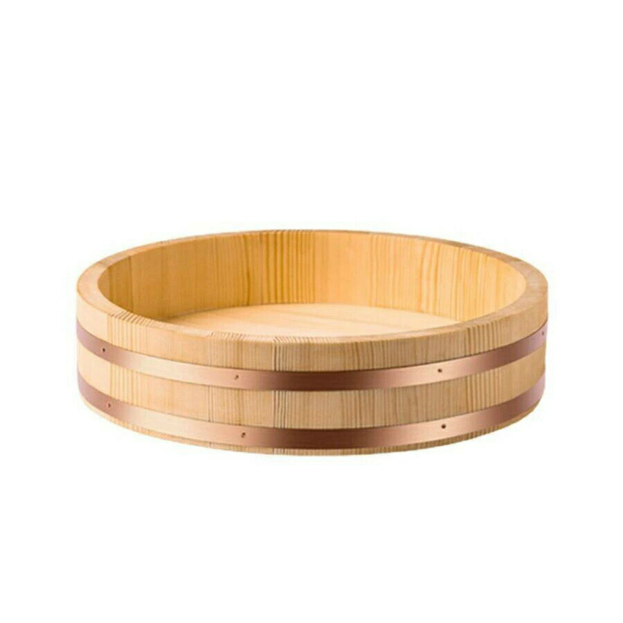 楽天michikostore寿司桶 すし桶 お寿司桶 天然木使用 天然竹使用 飯切 飯台 お寿司 お刺身 お肉 焼肉 円形 木製 高級寿司ビビンバ木製盆地側盆地ビビンバ木製プレート刺身盛り合