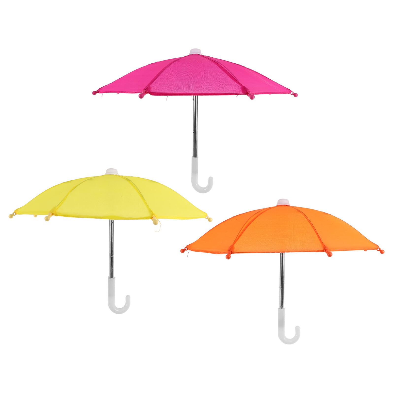 3個 ミニチュアドールハウス用おちゃ傘点 リアルで可愛い小ミニ傘 シンプルデザインで和風インテリアにもな装飾アクセサリー