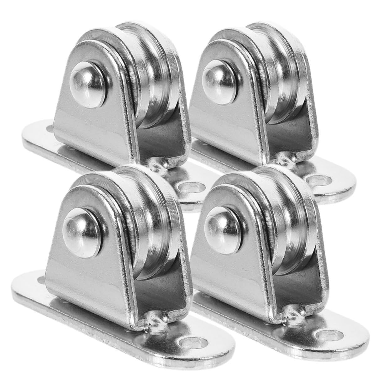 4セット 滑車固定用多機能ローププーリー 屋外用天井カーテン プール日よけ対応 滑らかな操作性と 性を..