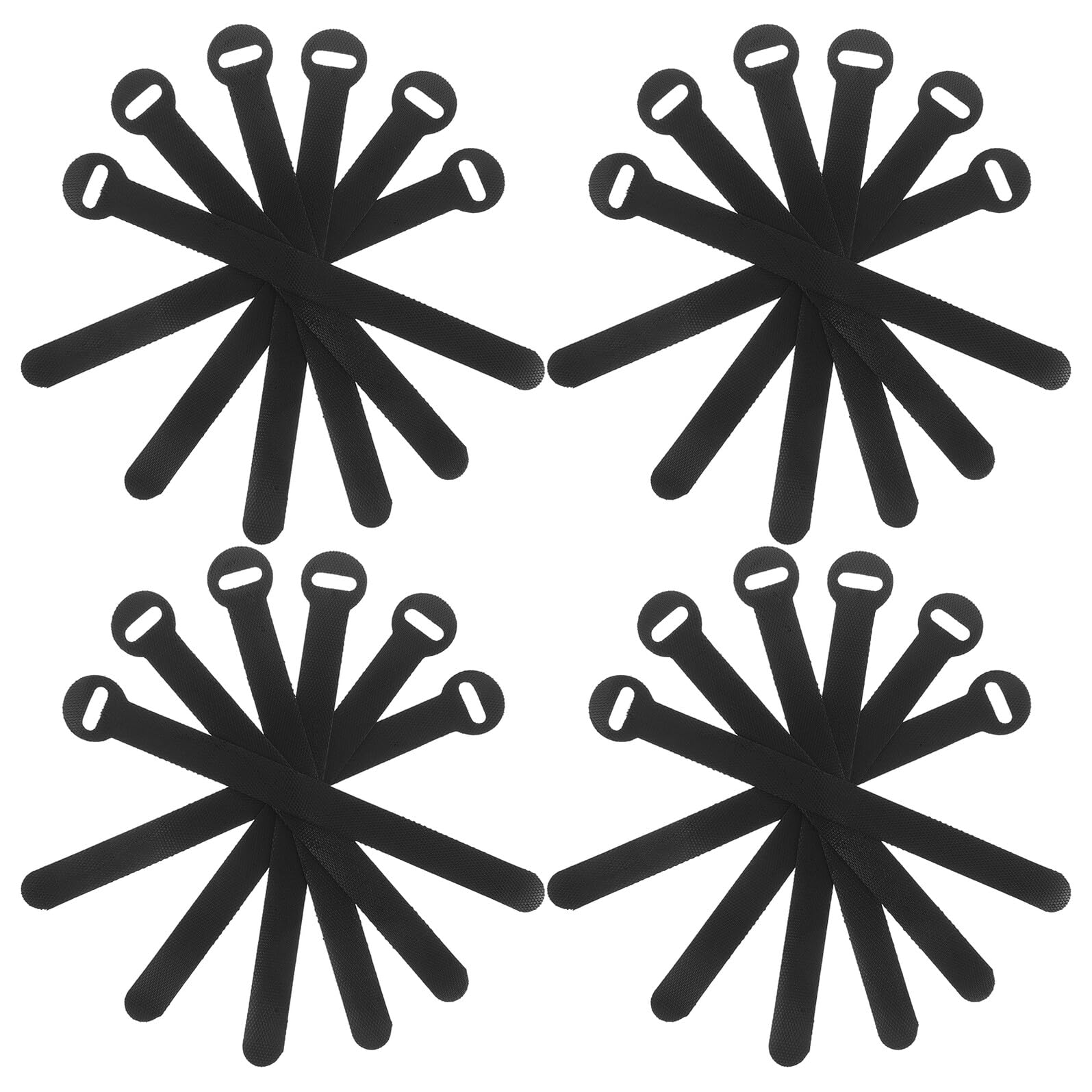 100個 ケーブルストラップ ケーブルタイオーガナイザー ワイヤータイ ワイヤー管理クリップ ケーブルホ..