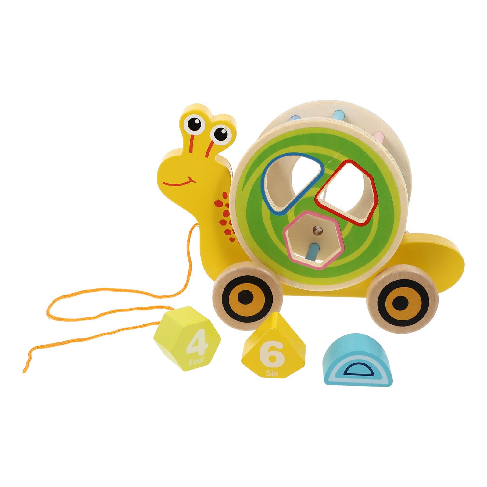 木製引き車 おしゃれなキャラクター動物デザイン 素材使用 耐久性あり 幼児の歩行促進と色彩認識に おもちゃとして知育効果も期待