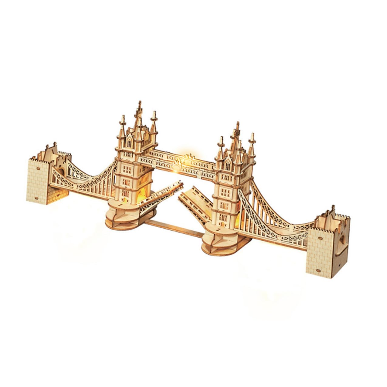 木質パズル ロンドンブリッジ 立模型 簡単接着不要 木製クラフト キッズ向け知育 誕生日や祭りのプレゼントに