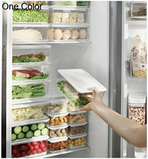 収納ボックス 4個セット 大容量冷蔵庫トレー 生鮮保存収納ボックス 蓋つき 積み重ね可能 省スペース 冷..