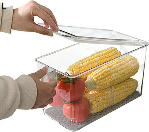 冷蔵庫 収納ラック 収納 ケース 仕切り 省スペース キッチン用品 料理保存 トレー 引き出し使い 整理ボ..