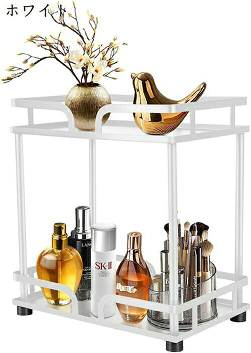 2段式 浴室用ラック お風呂ラック 化粧品ラック シャンプーラック キッチンシンク下収納 スパイスラッ..