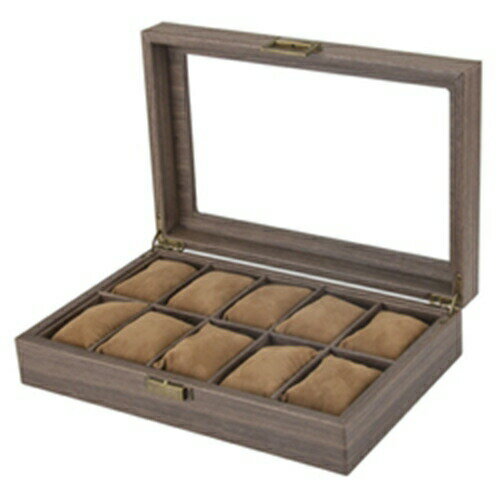 10本腕時計ケース　木製　高級　腕時計収納ボックス　コレクションケース　ウォッチボックス　時計ディ..