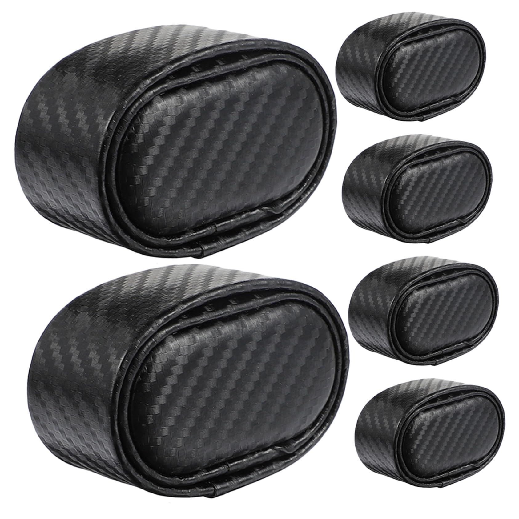 6個 時計カーボンファイバー枕 黒の装飾 ミニエアコン ミニつぼみ 装飾時計クッション 時計枕ディスプレイクッション レザー