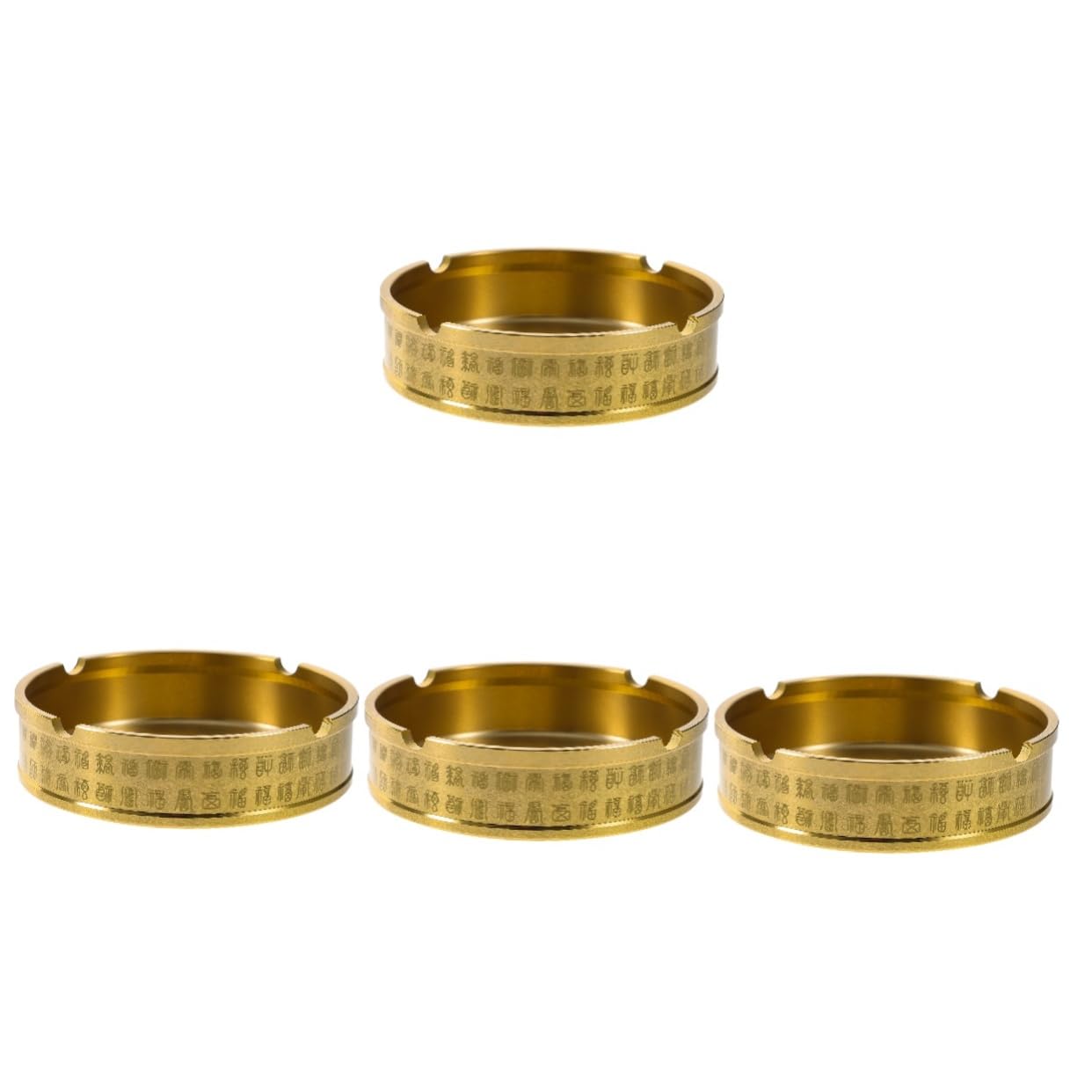 4個純製シンプルな煙灰缸 レトロデザインの卓上用灰皿 家 オフィ