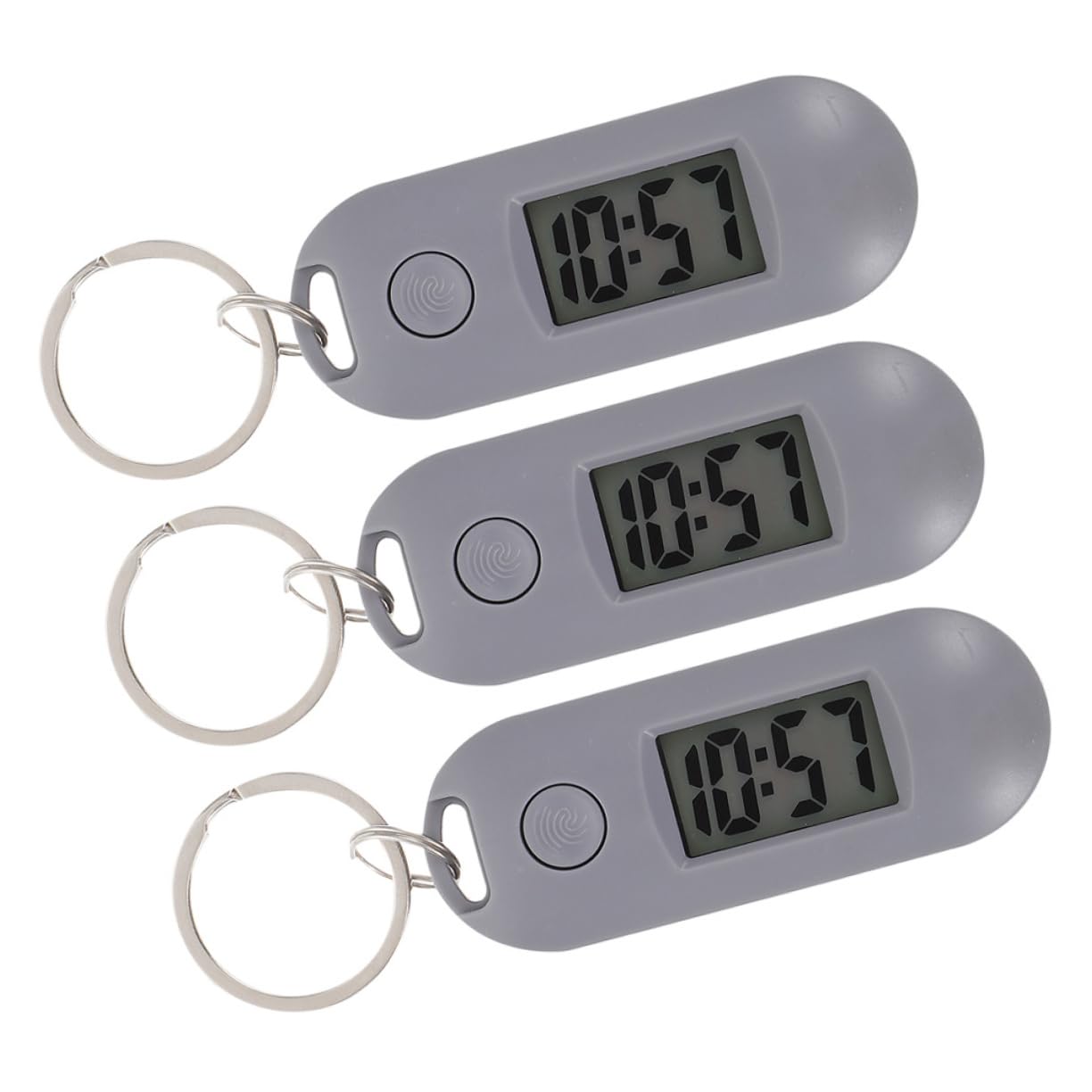 デジタルキーチェーン時計 小型付き デジタル懐中時計 学生用静音デザイン ポータブル電子 キーホルダ..